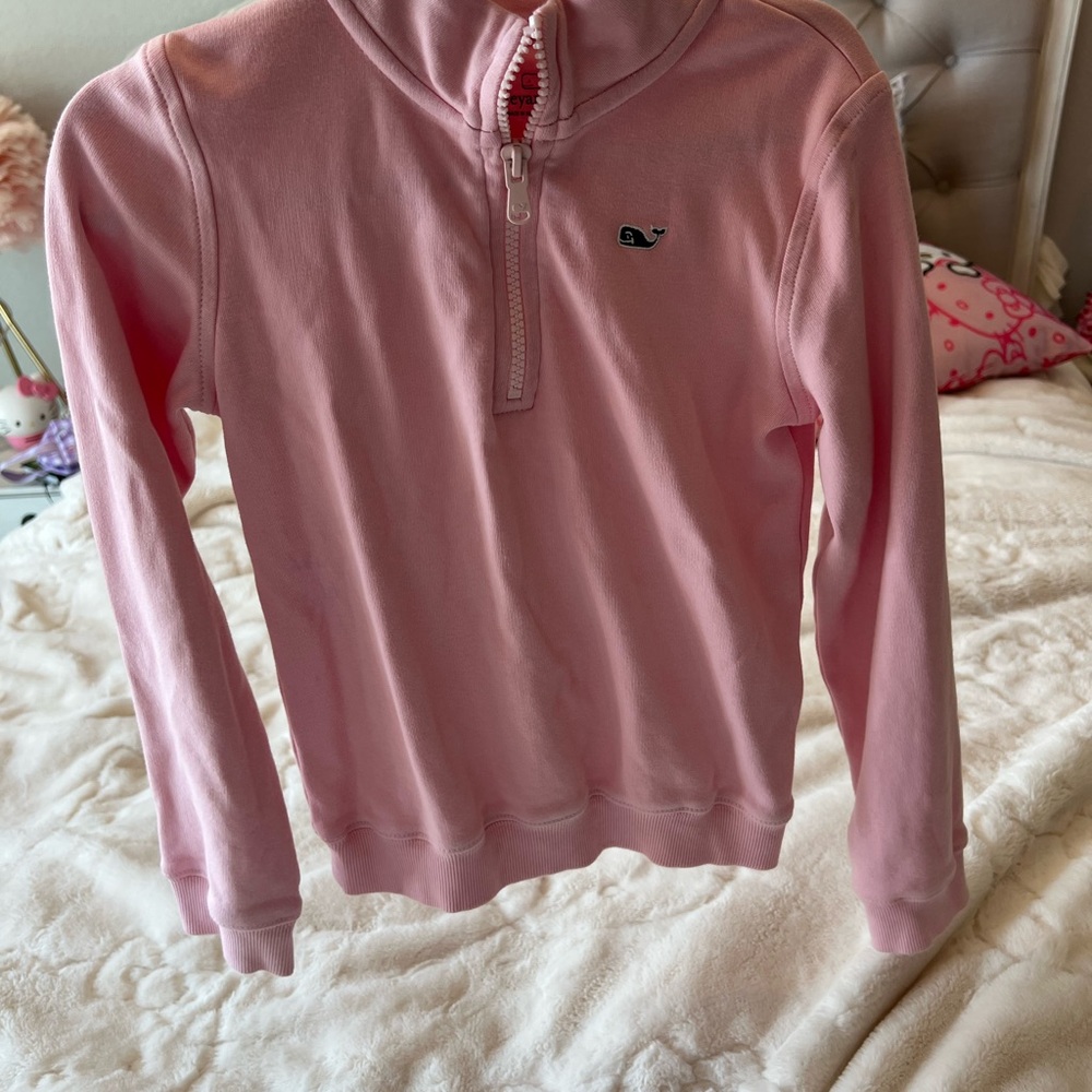Vineyard Vines Pink Quarter-Zip Sweatshirt